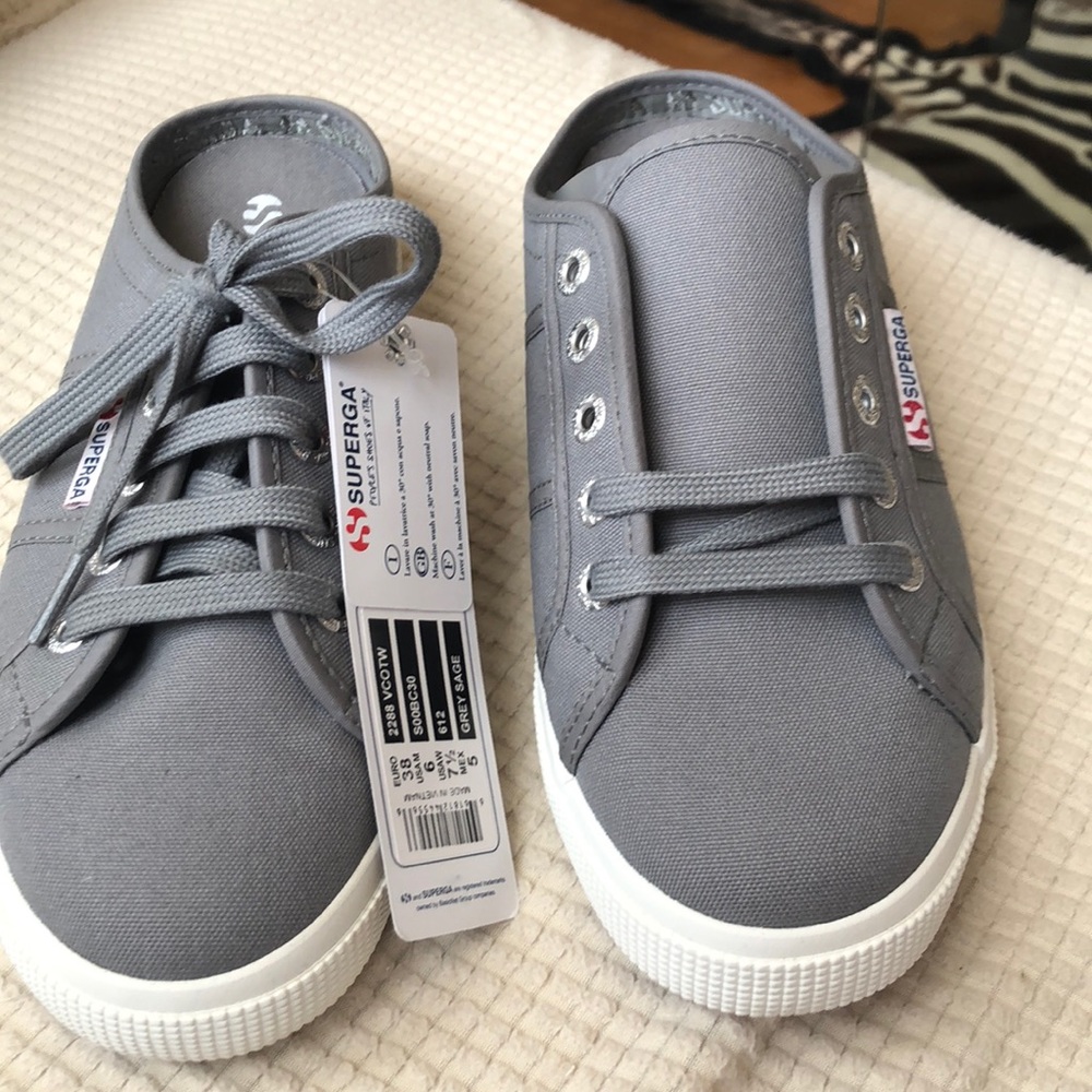 New in box Superga slide ons!
